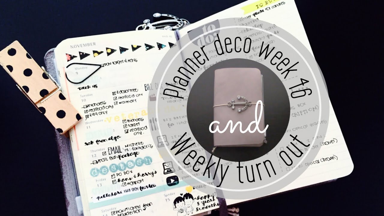 Planner Deco Week 46 & Weekly Turn Out (Pocket Moleskine Planner)