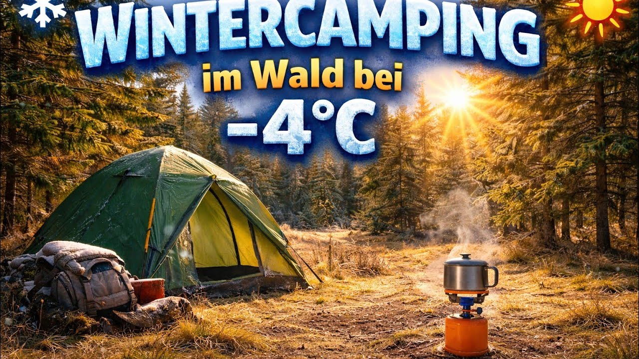 🏕️❄️ Wintercamping im Wald bei −4 °C #Wintercamping #Wald #NaturPur