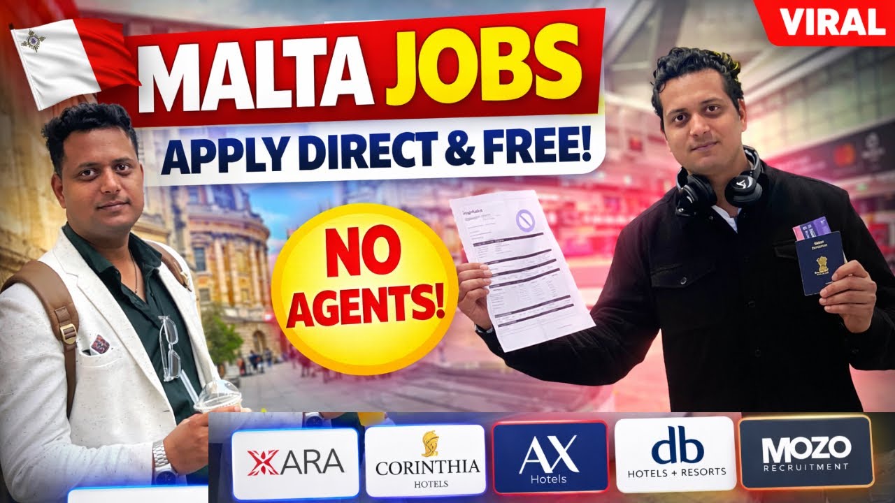 Malta Schengen Jobs 2026 🇲🇹 | 6 Companies Direct Hiring FREE | No Agent | Full Process Step-by-Step