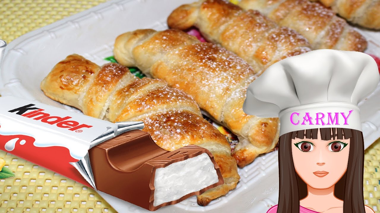 Cornetti con barrette kinder, pronti in pochi minuti, ricetta di Carmy