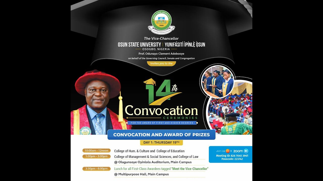 UNIOSUN 14th Convocation Ceremonies Day 1