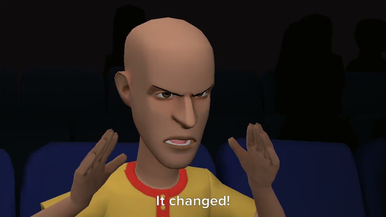 Caillou changes the movie into a rated R movie.