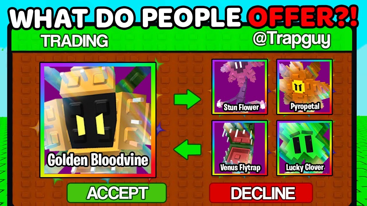 What Do People Offer For Gold Bloodvine in Garden Tower Defense (Garden Tower Defense)