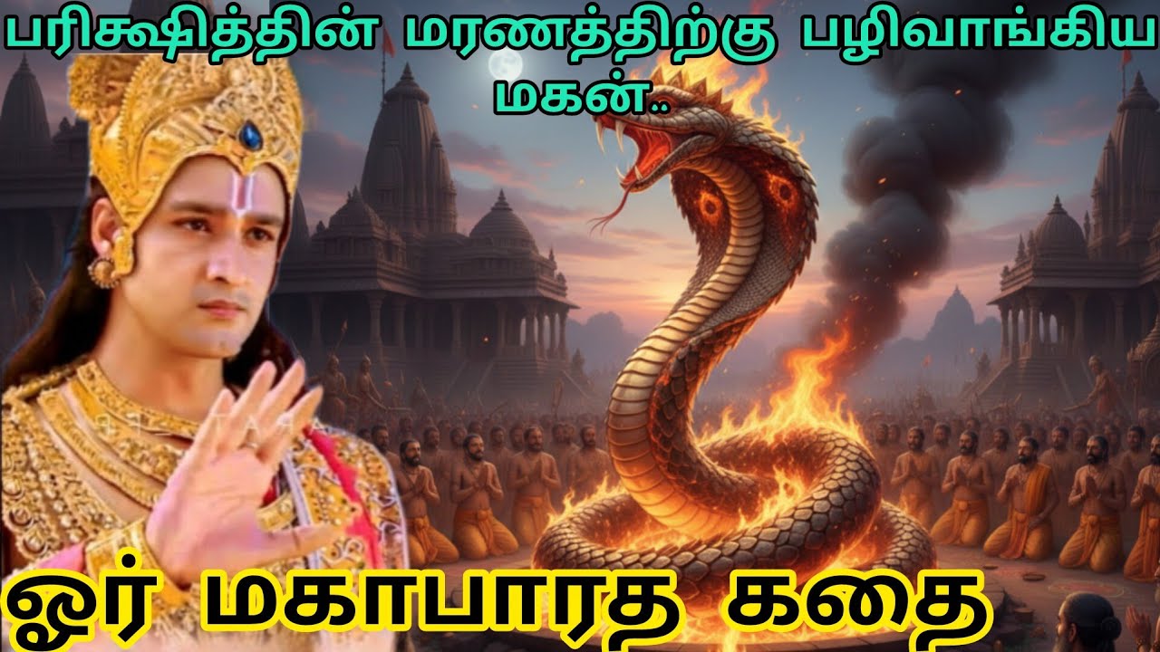 பரிக்ஷித்தின் மரணத்திற்கு நாக வம்சம் அழித்த மகன் #சர்பயாகம் #ஆஸ்திகமுனிவர் #மகாபாரதகதைகள் #கிருஷ்ணர்
