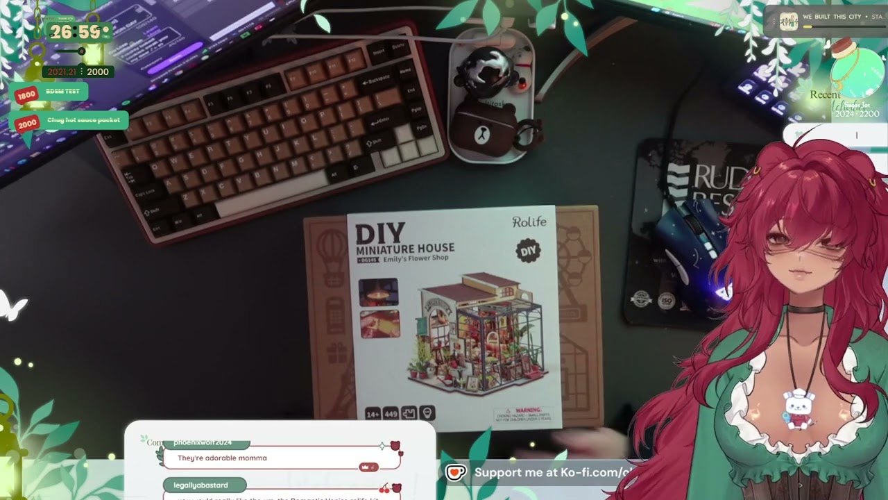 BIRTHDAY SUBATHON DAY 9‧₊ᵎᵎ🍒⋅°✮ We Building a flower shop!  (Part 1/2)