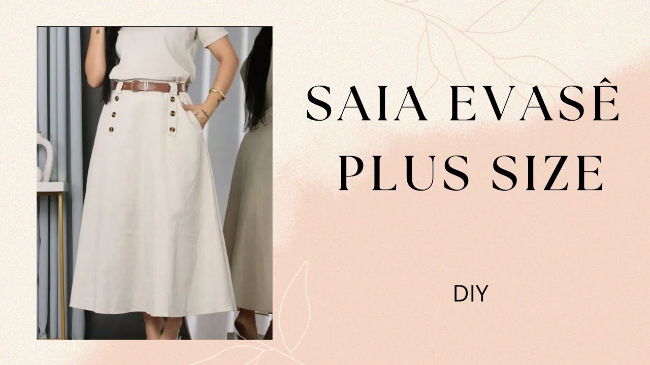 Saia Evasê Plus Size_costura passo a passo para iniciantes Gisleide Novelo .diy 📌