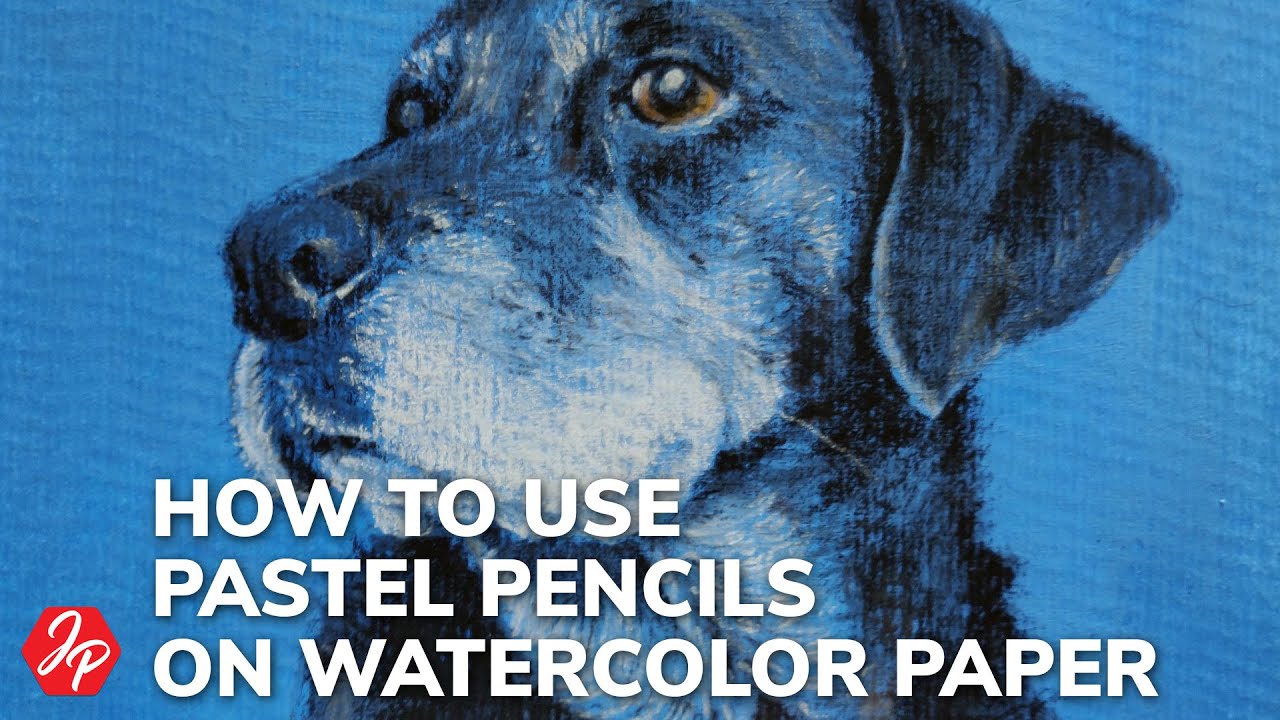 How to use pastel pencils on watercolor paper by texturing it with clear gesso