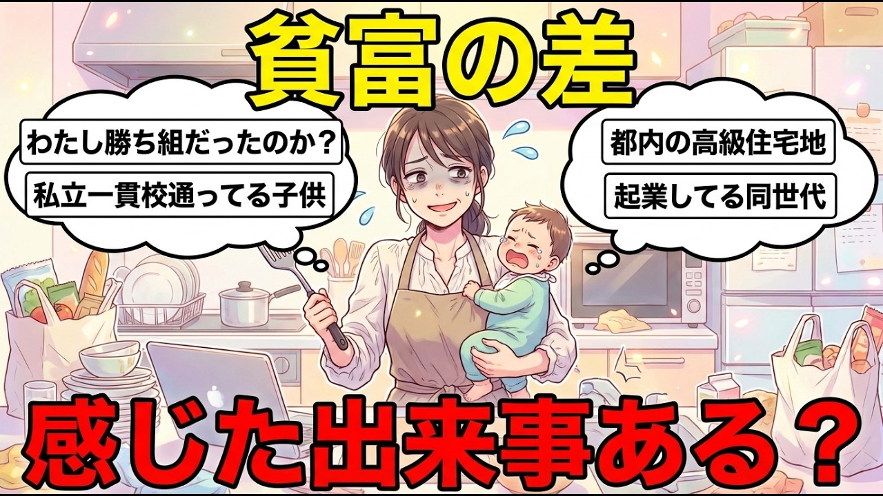 【ガルちゃん有益】格差がえぐい…貧富の差を感じた出来事ある？【ガルちゃん雑談】【更年期キツイ】