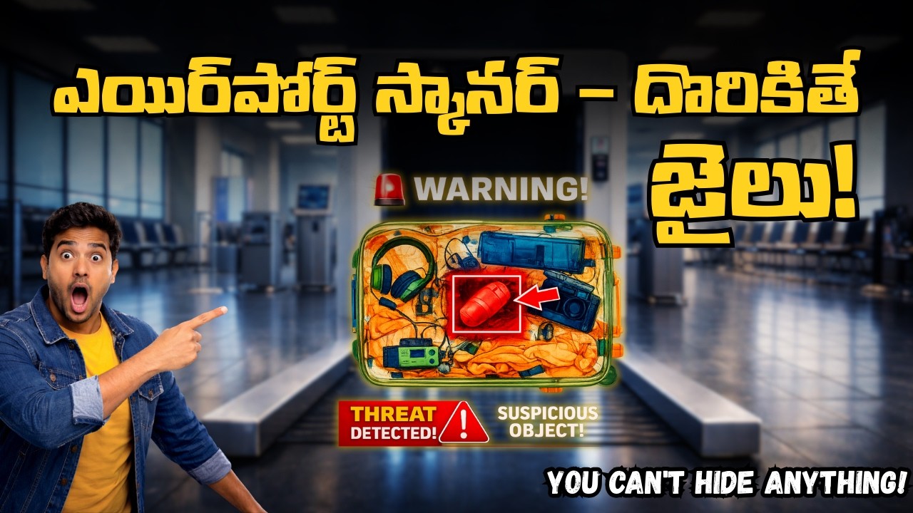 ఎయిర్‌పోర్ట్ స్కానర్ – దొరికితే జైలు! 🚨 Airport X-Ray Scanner ఎలా పనిచేస్తుంది? 😱