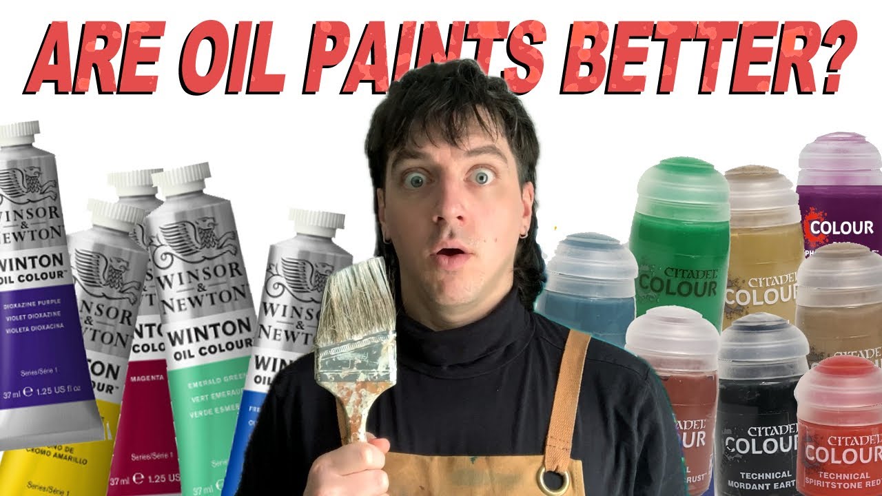 Pro Oil Painter tries painting Warhammer Minis with Oils!