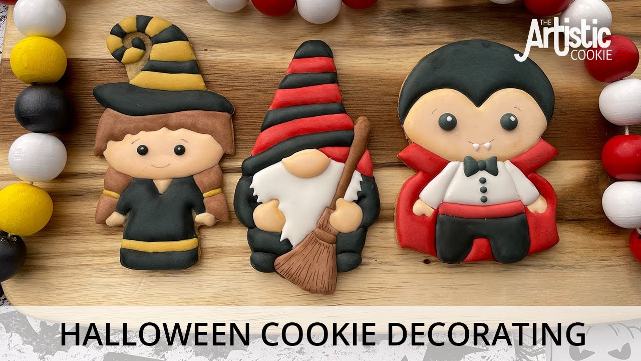 HALLOWEEN ROYAL ICING COOKIES DECORATING |  Satisfying Cookie Decorating with Royal Icing