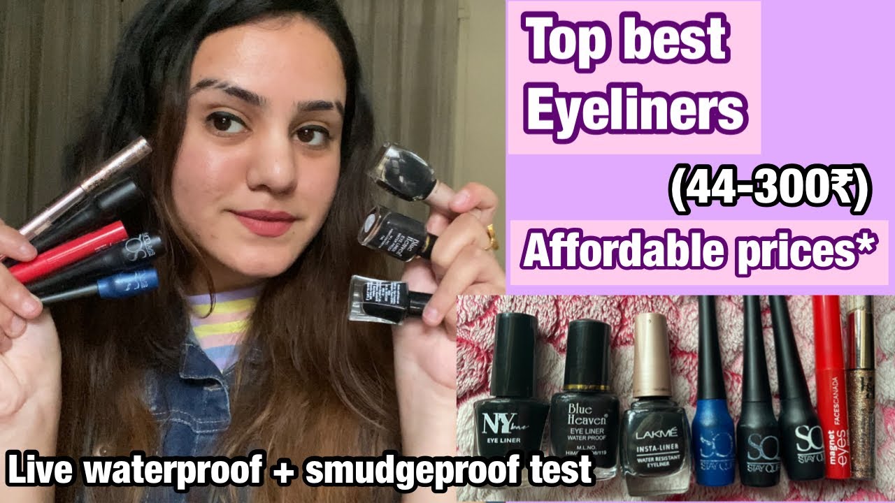 Top Best affordable eyeliners under 300₹/ starting 44₹/ waterproof and smudgeproof/ kp styles