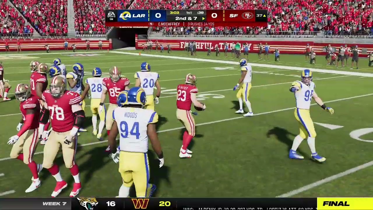 49ers franchise maddenniners 2030 regular season week 7