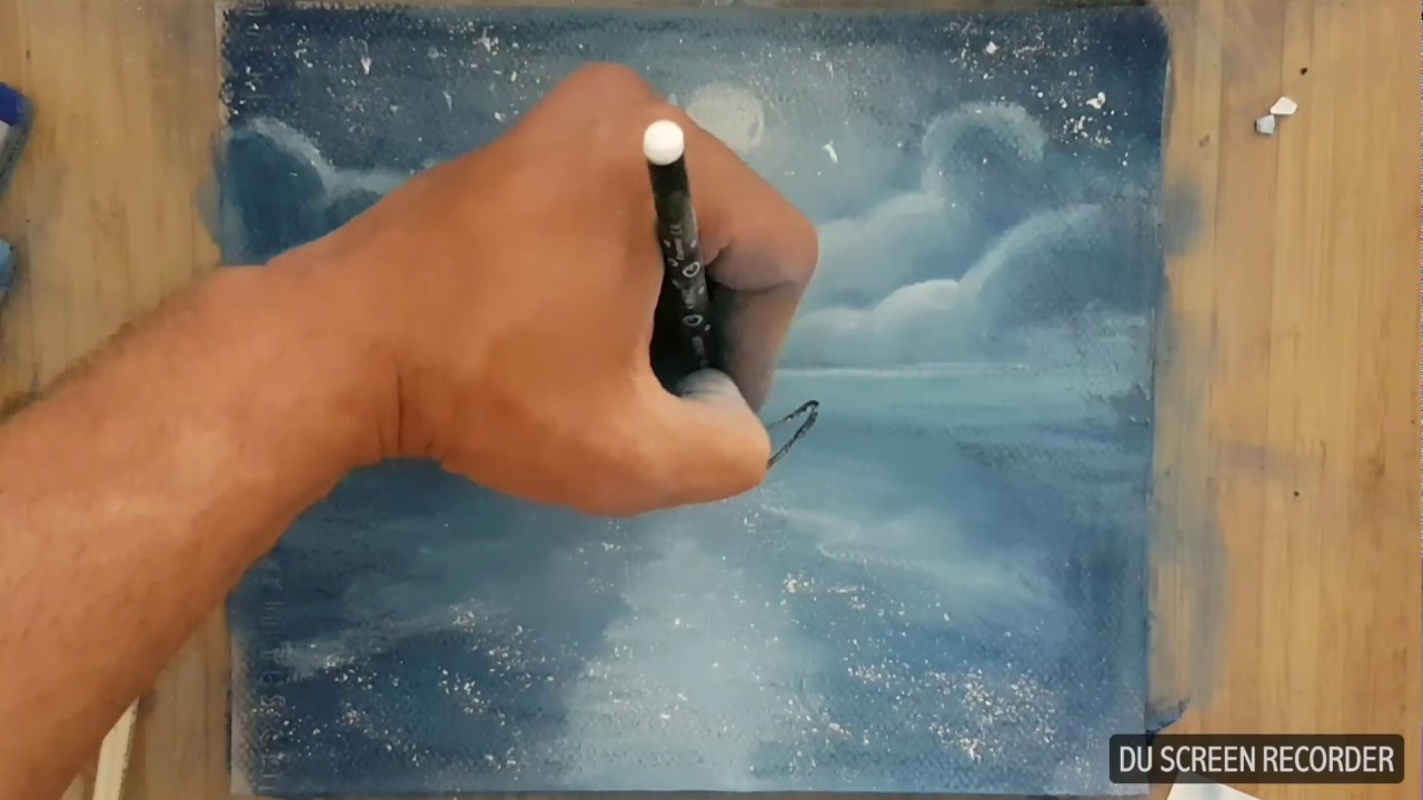 Tuto: Apprendre à dessiner avec pastel sec. .. petit bateau dans l'eau