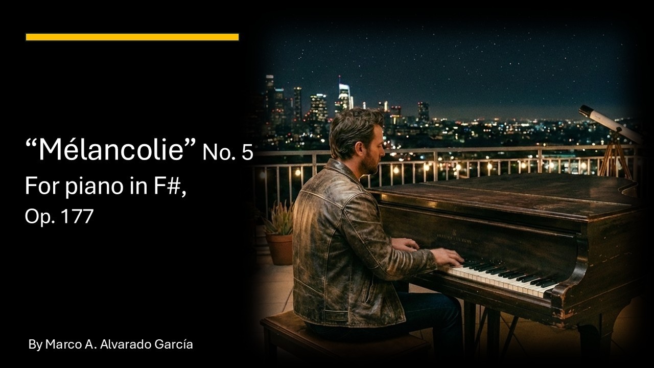 “Mélancolie” No. 5 For piano in F#, Op. 177