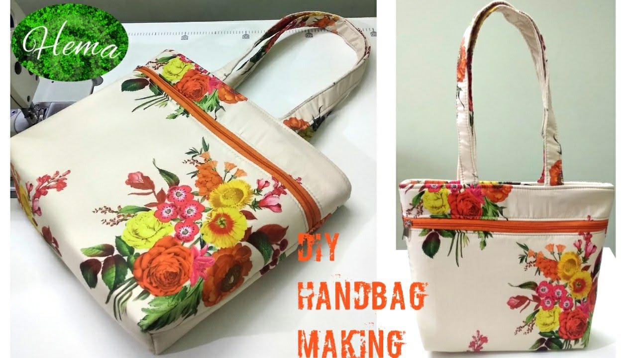 DIY Zipper Handbag Cutting And Stitching||Handmade Handbag Making At Home #handabg #stitching #diy