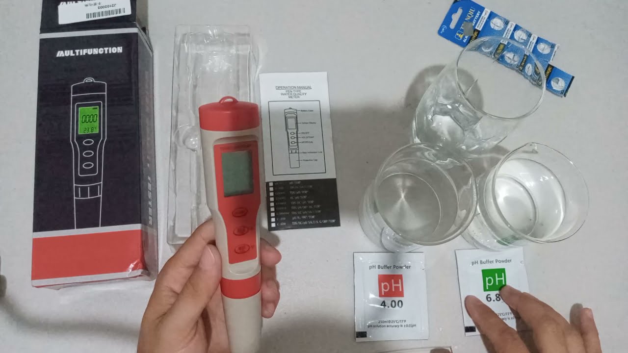Medidor 4 en 1. TDS, EC, Temperatura y PH. Sin Tierra Accesorios. Costa Rica
