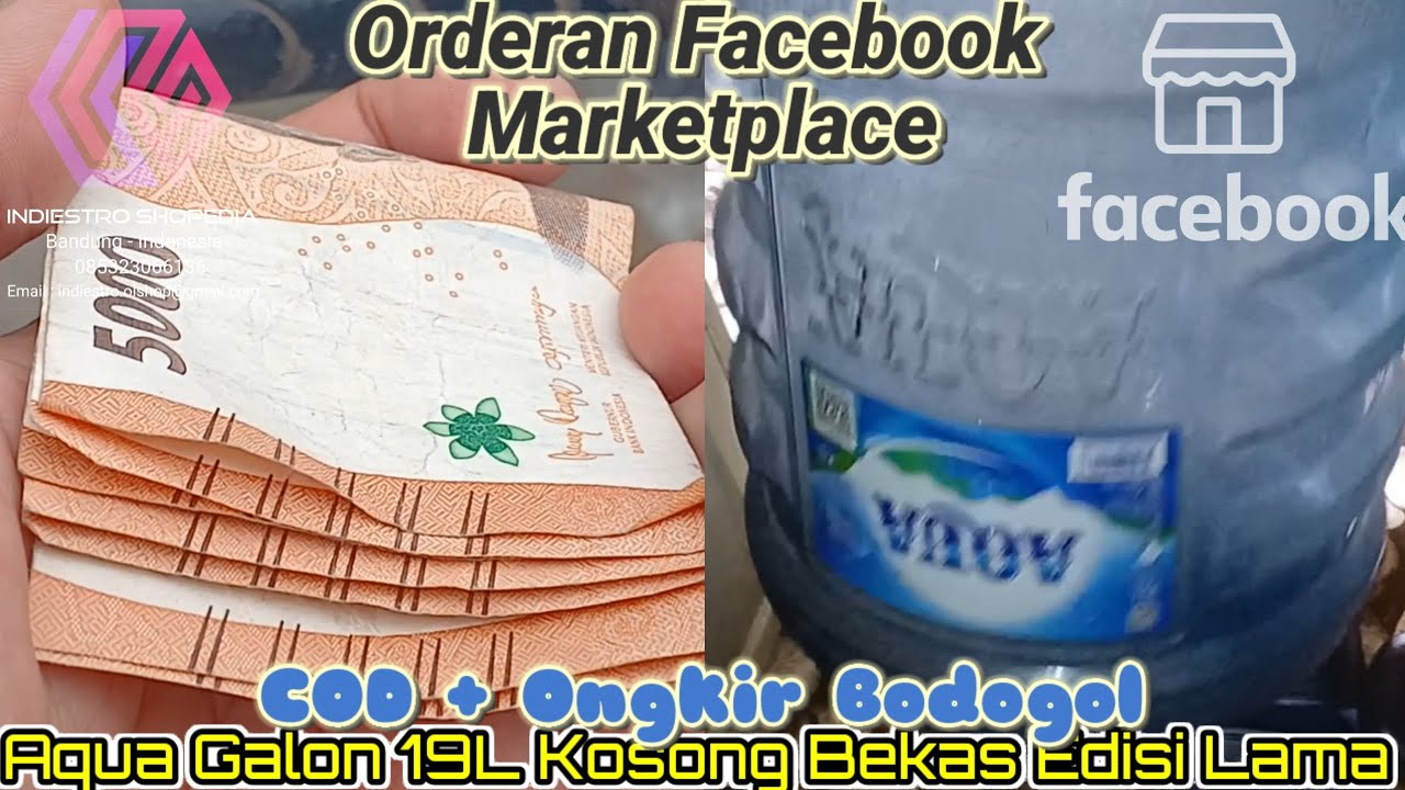 Orderan Facebook Marketplace QC Aqua Galon 19 Liter Kosong Bekas Edisi Lama COD Kirim Cibogo Bodogol