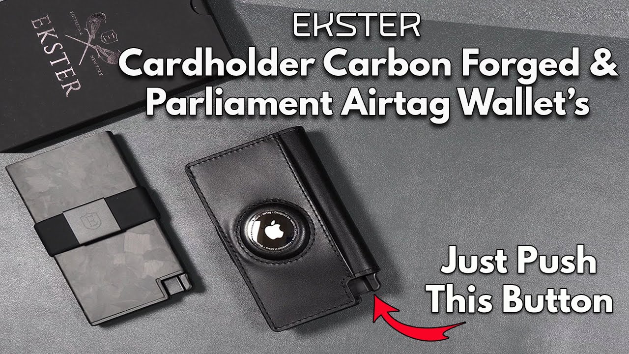 Ekster Premium Card Wallets -  Cardholder Carbon Forged & Parliament Airtag Wallet