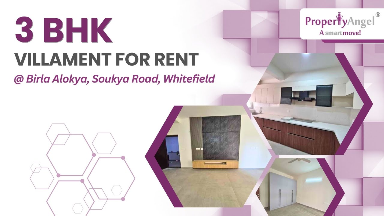3 BHK Villament for Rent in | Soukya Rd, Whitefield , Bangalore, Birla Alokya | PropertyAngel (9715)