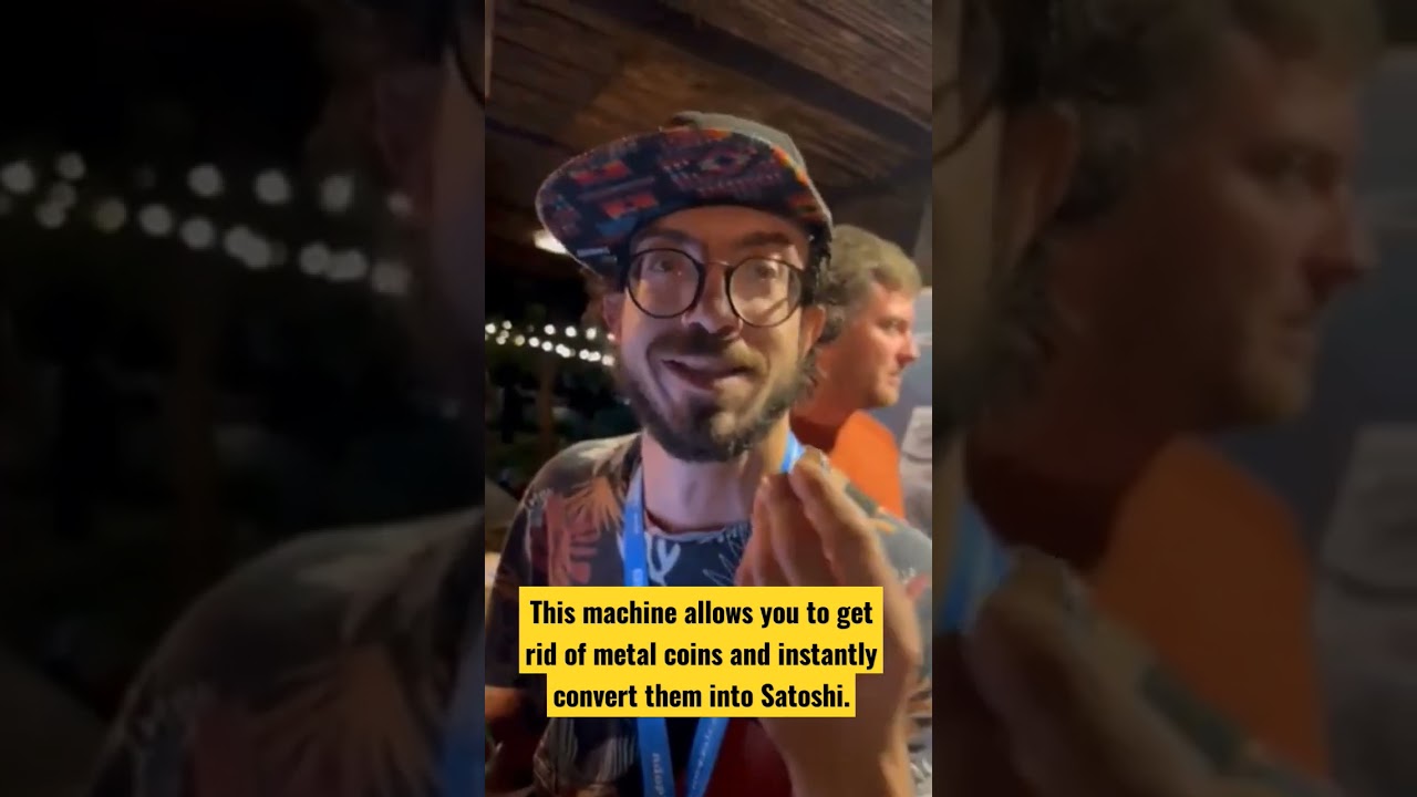 This machine allows you to convert your coin into satoshi(Bitcoin )