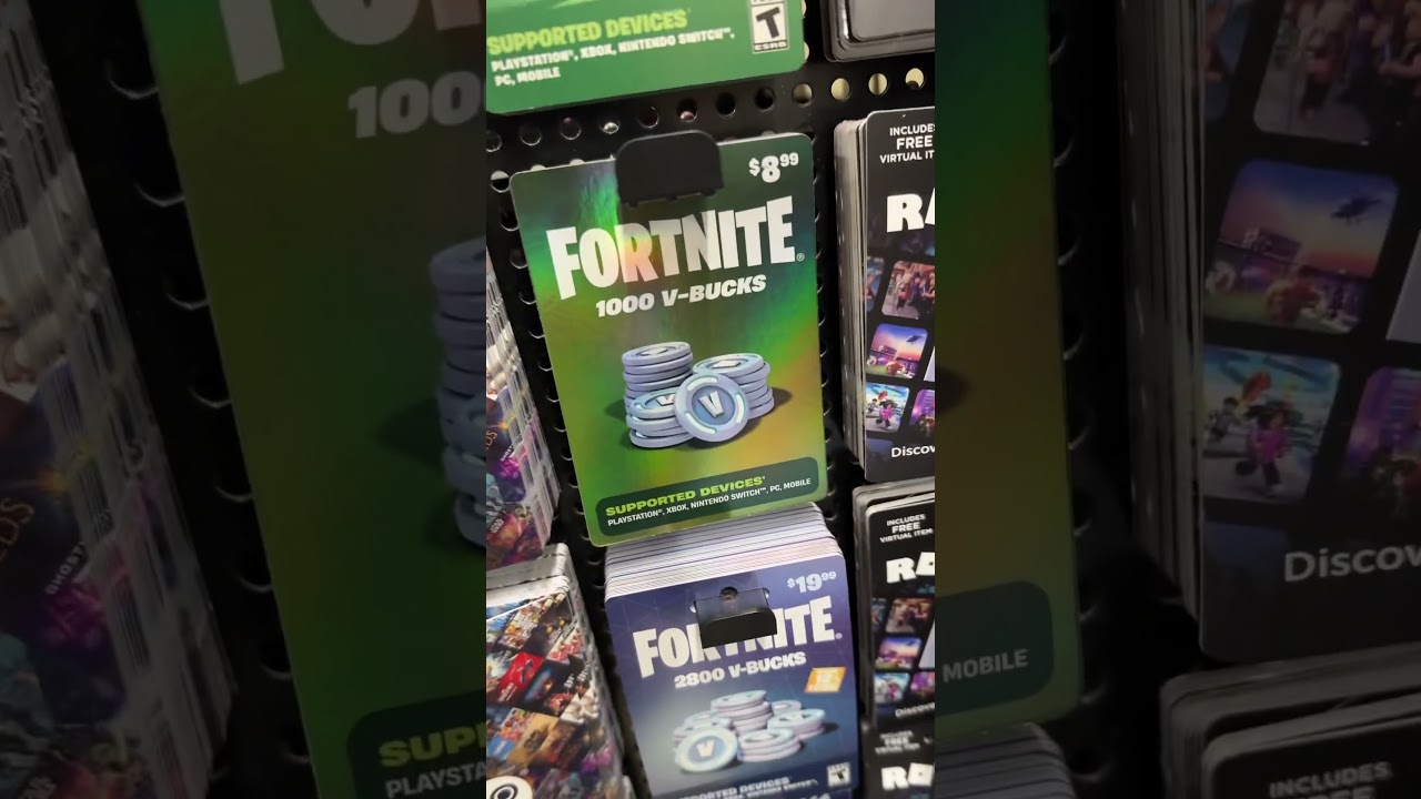 2 different prices for the same v-buck card #fortnite #vbucks