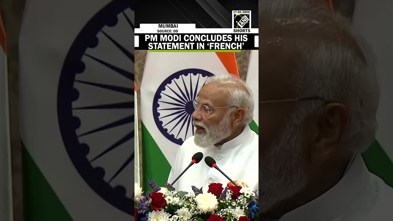 PM Modi concludes his joint statement in &lsquo;French&rsquo; in presence of President Emmanuel Macron