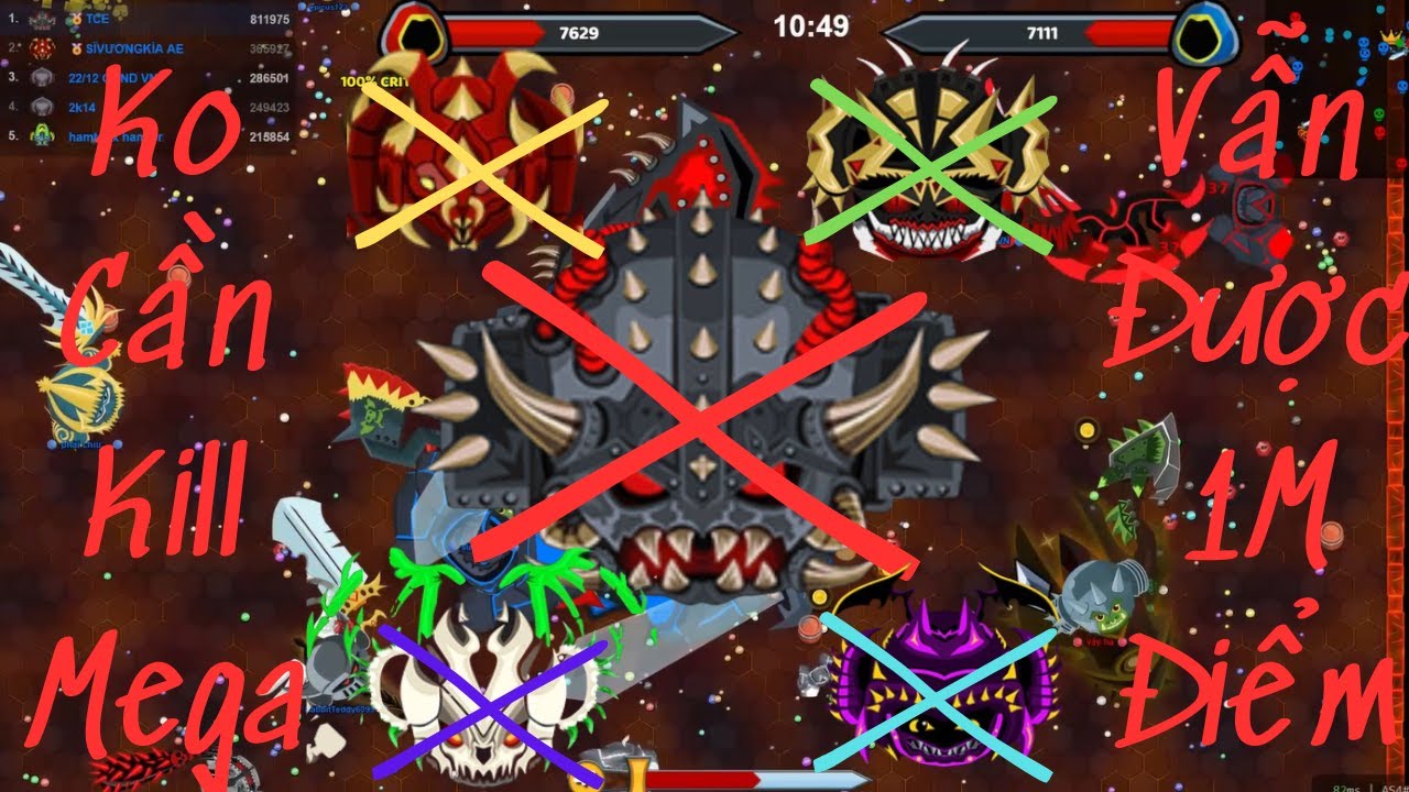 Không cần Kill Mega vẫn có thể được 1M điểm I EvoWars.io