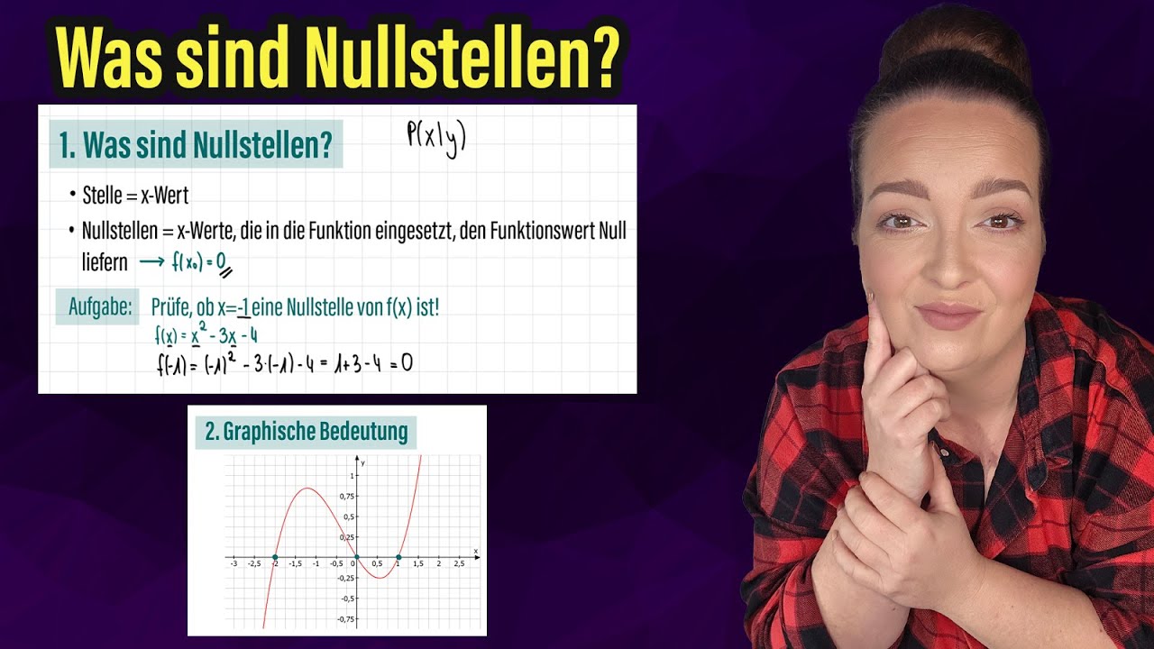 Was sind Nullstellen | Prüfen | Graphisch und warum f(x)=0?