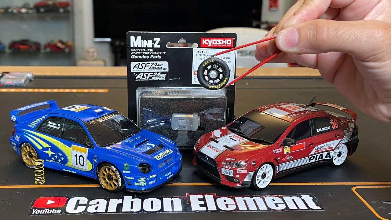 MINI RC (MITSUBISHI EVO X + SUBARU WRX STI) Kyosho Mini-Z 4K