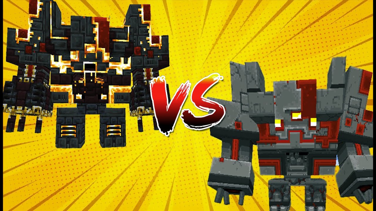 NEW NETHERITE MONSTROSITY VS REDSTONE MONSTROSITY   MINECRAFT MOB BATTLE