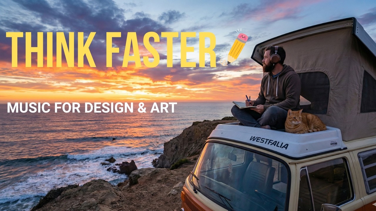 UNLOCK CREATIVE FLOW 💡 60 BPM Alpha Waves for Idea Generation [Mellow Surf Rock]