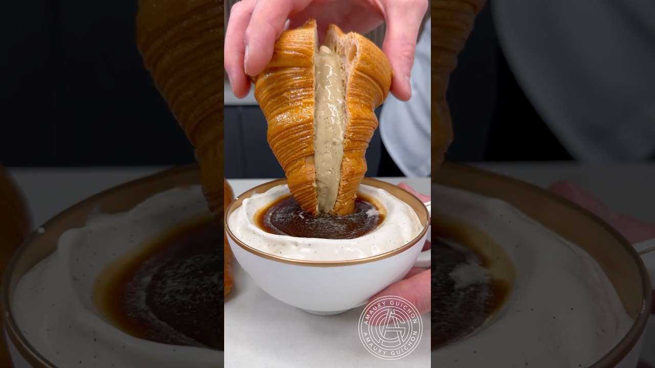 My take on Affogato and Sfogliatella! The perfect taste of Italy! 🤌🏻 #amauryguichon #chocolate