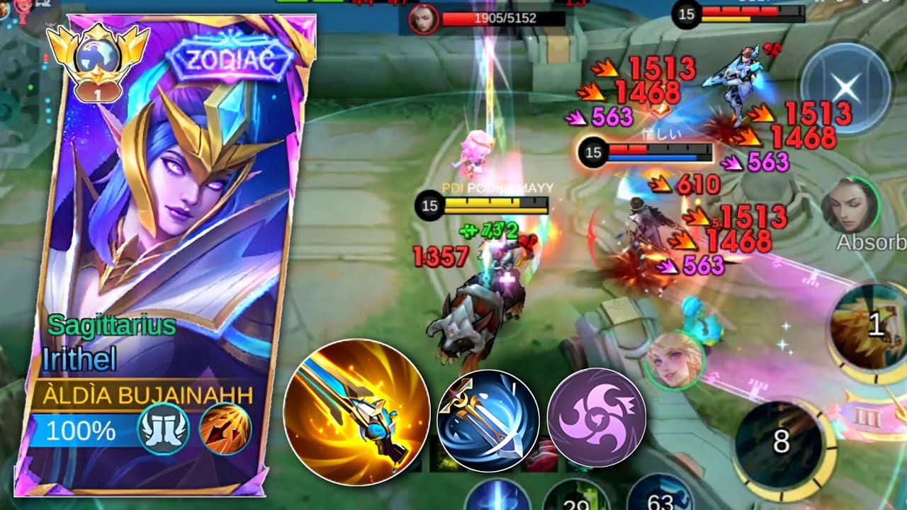 HARD GAME! CARA MAIN IRITHEL MYTHICAL GLORY | BEST BUILD IRITHEL 2025 - MLBB
