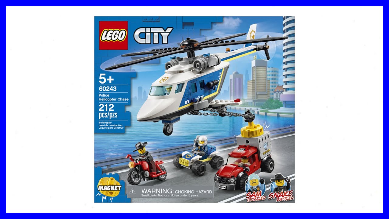 Lego City 60243 | Police Helicopter Chase | Unboxing, Speedbuild and Stop-motion