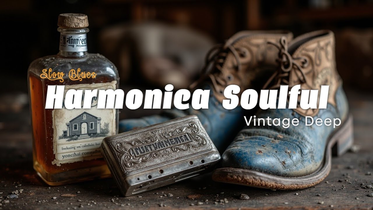 Slow Burning Blues Harmonica Jam - Raw Vintage Feeling | Whiskey Jazz Bar Atmosphere