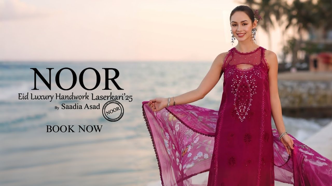 Noor Eid Luxury Handwork Laserkari'25 By Saadia Asad Unstitched Collection