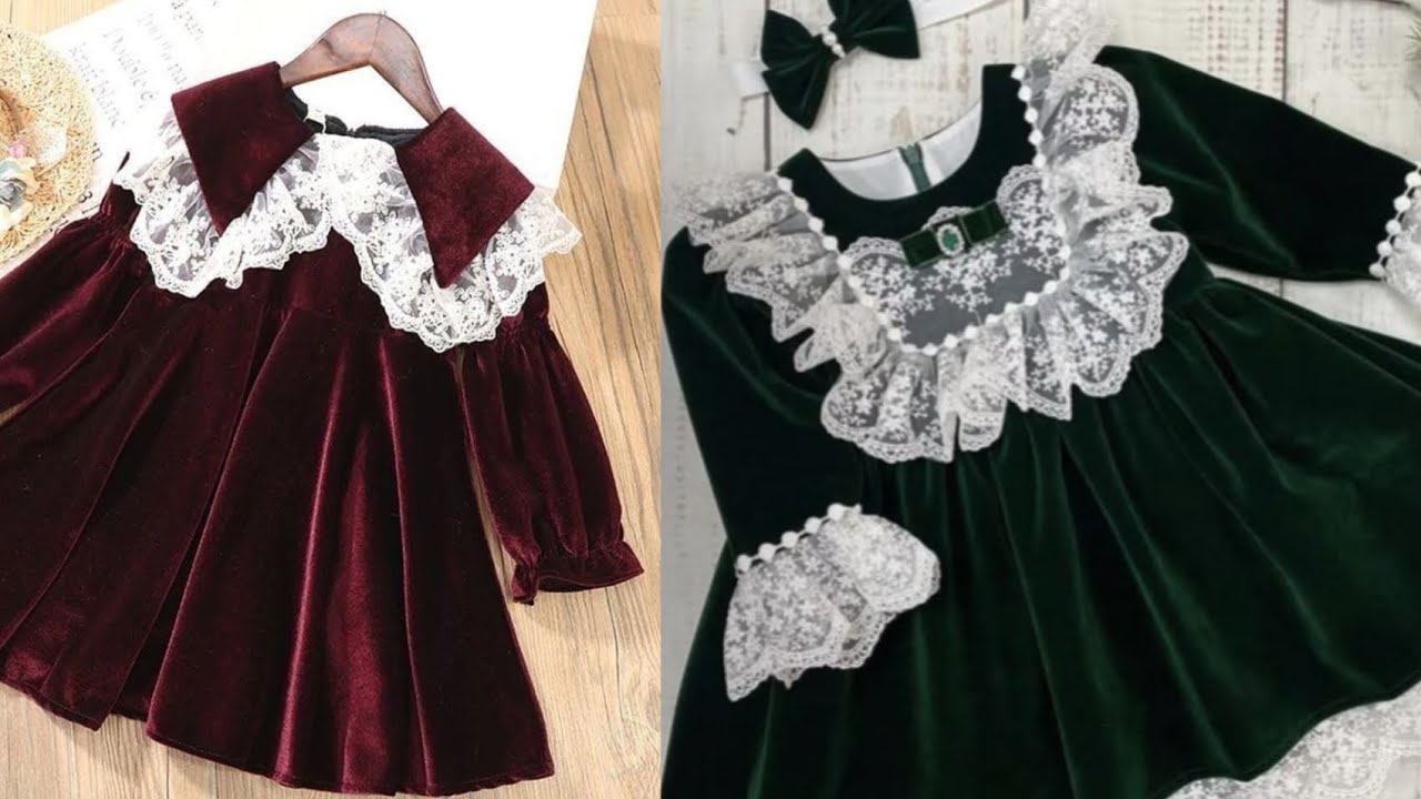 34+Valvet Baby Girl Full Sleeves 👗Frock |WinterCollection|@DSClothesDesigning#foryou#winterkidsfrock