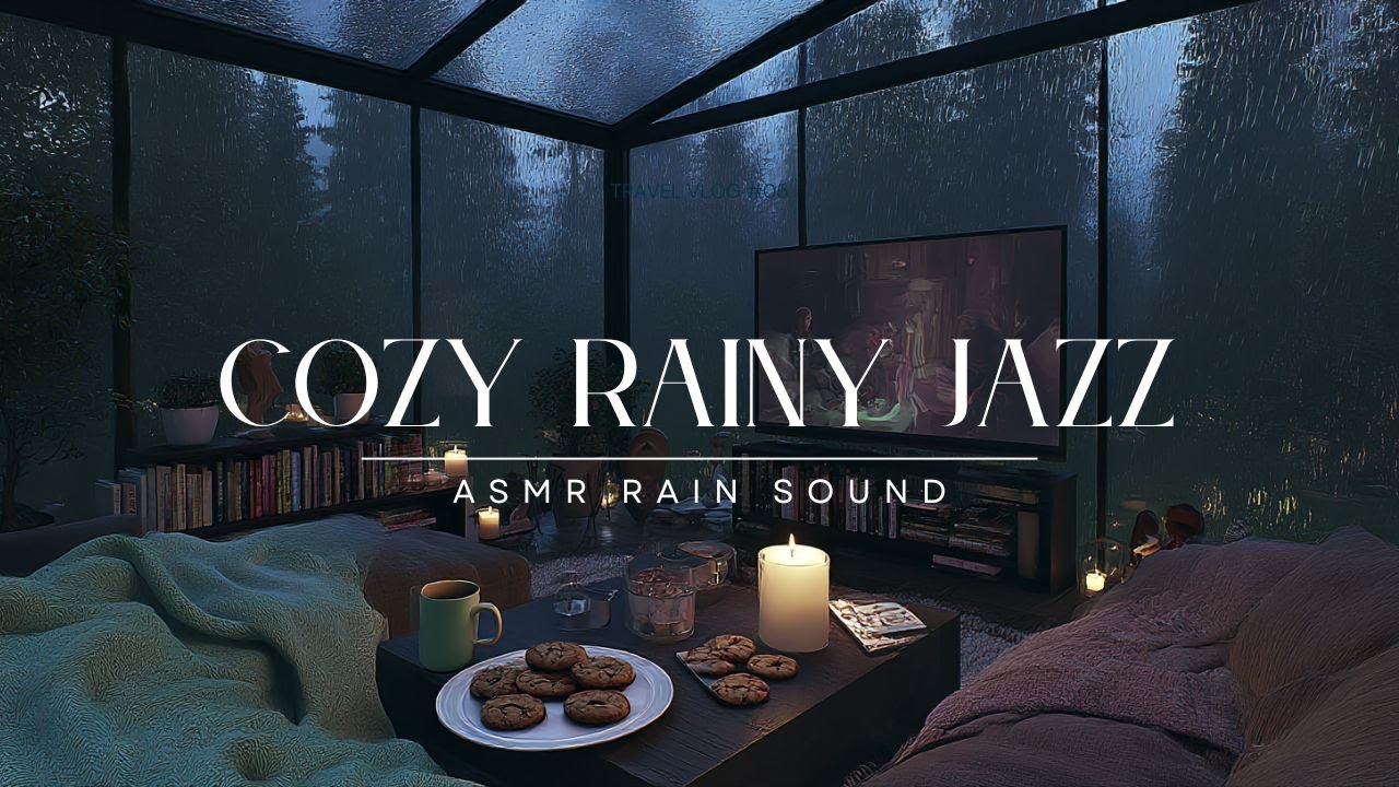 Jazz i Deszcz: Przytulne Klimaty Kawiarni | Powolny Jazz do Relaksu, Nauki, Pracy i Snu
