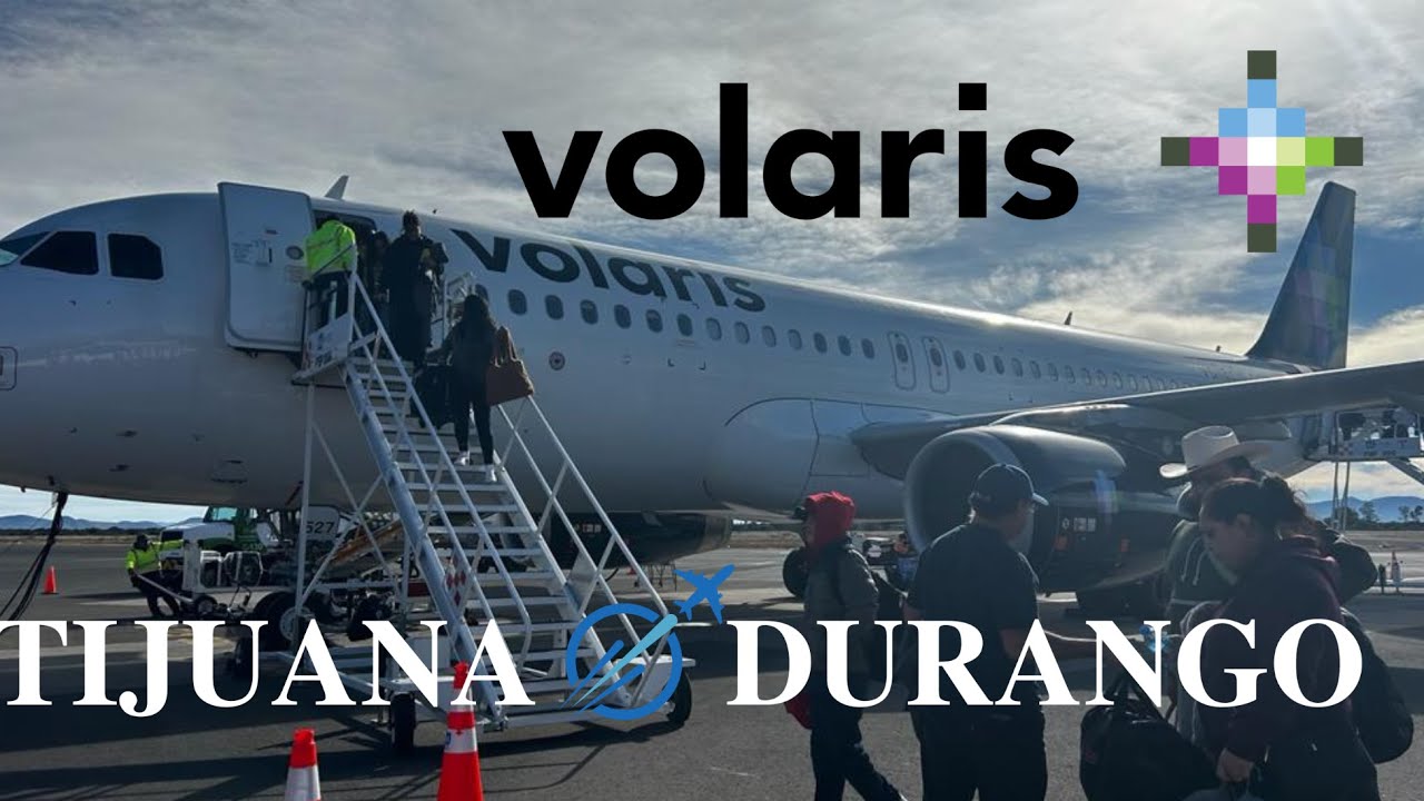TIJUANA A DURANGO | AIRBUS A320 | CLASE ECONOMICA  |VOLARIS | TIJ-DGO 4k. #travel