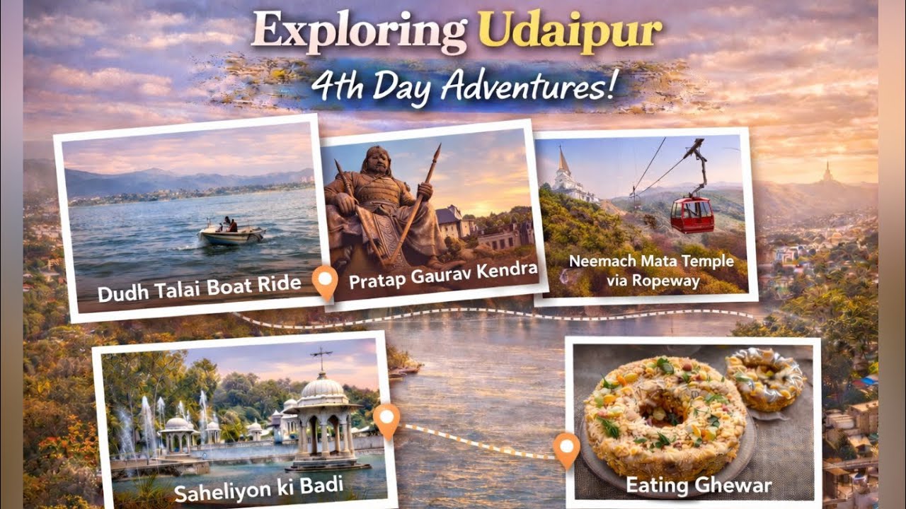 Exploring Udaipur – Day 4 | Ropeway Ride, Royal Views & Ghewar ❤️🏔️