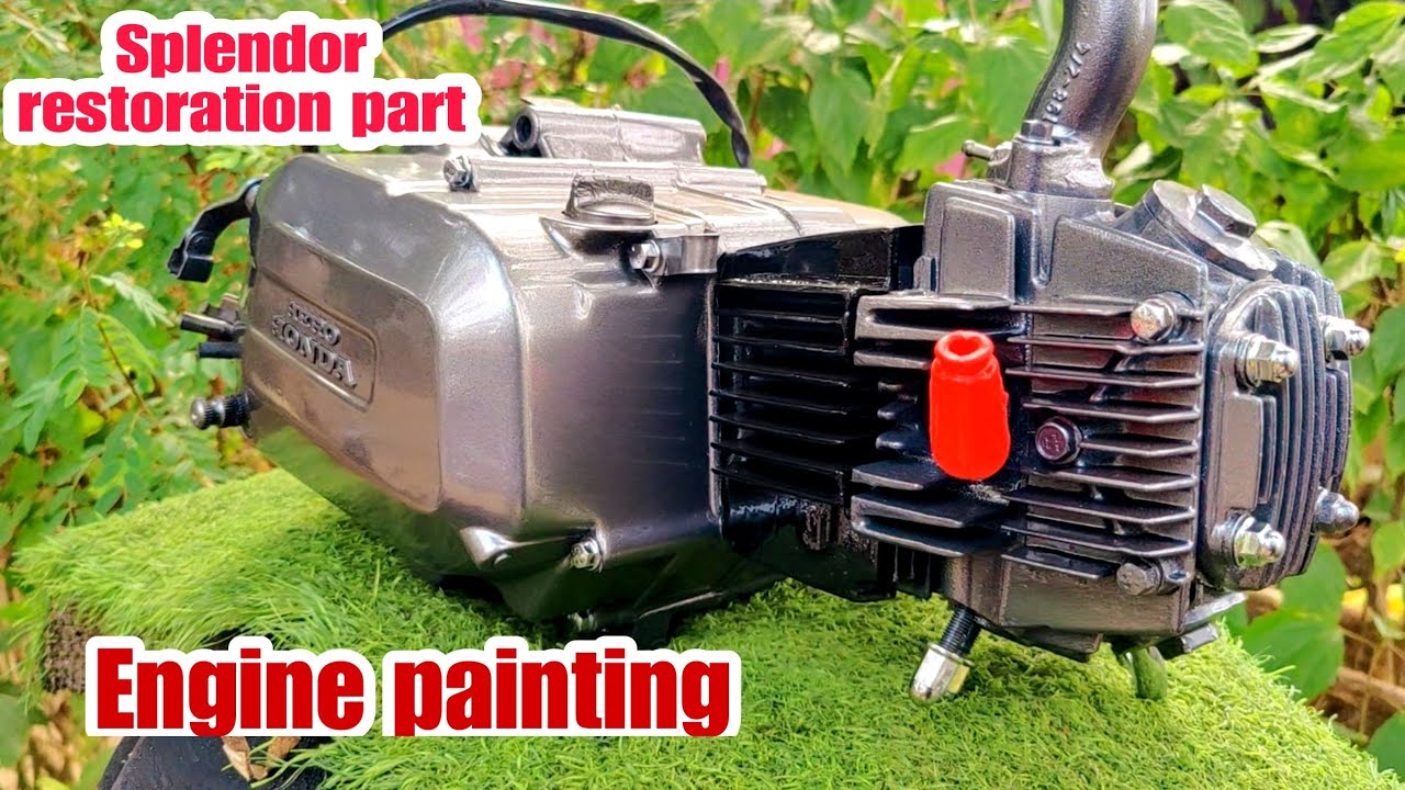 SPLENDOR RESTORATION PART  | ENGINE PAINTING