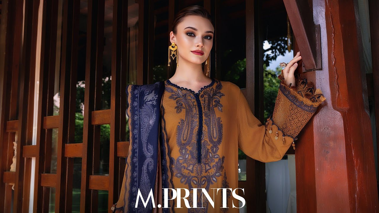 M Prints by Maria.B Winter Shawl Edit'25 | Maria.B Unstitched Linen Collection Winter 2025