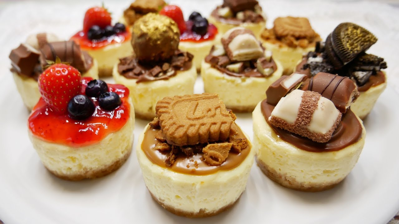 VISTE TU MESA CON ESTOS POSTRES: Mini tartitas de queso decoradas con tu sabor favorito