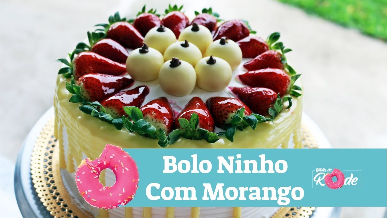 🔴 Bolo Ninho Com Morango | Como Fazer Passo a Passo e Simples Bolo Ninho Com Morango