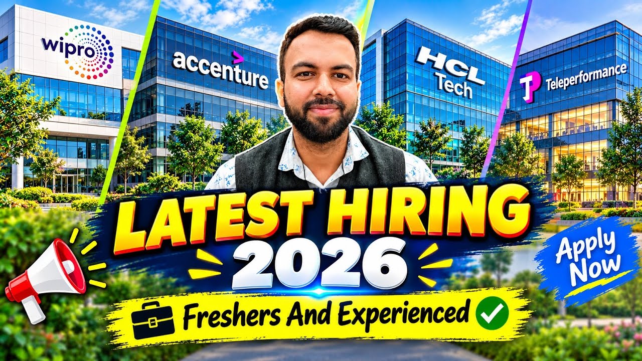 Latest Hiring 2026 🔥 | Wipro, Accenture, HCL Tech & Teleperformance | Freshers & Experienced Jobs