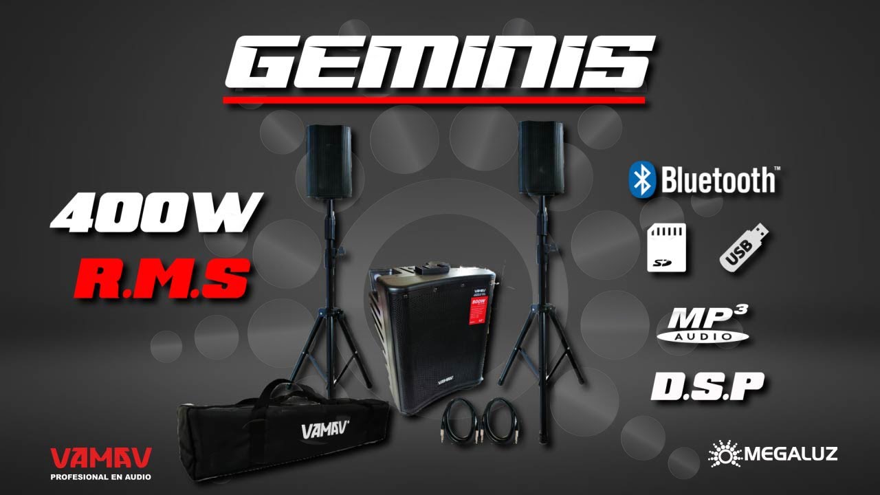 SISTEMA GEMINIS 400W R.M.S con DSP