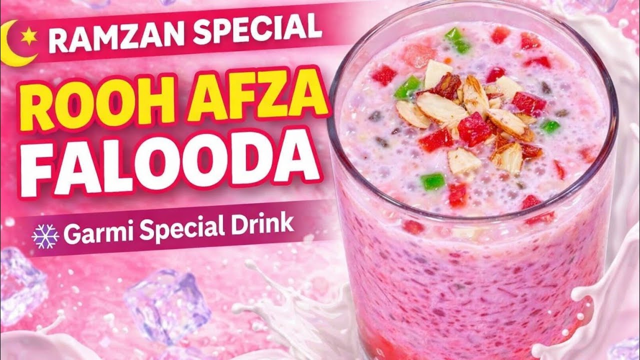 Rooh Afza Milk Shake ❤️ | Ramzan Special Drink | 2 Minute Easy Recipe