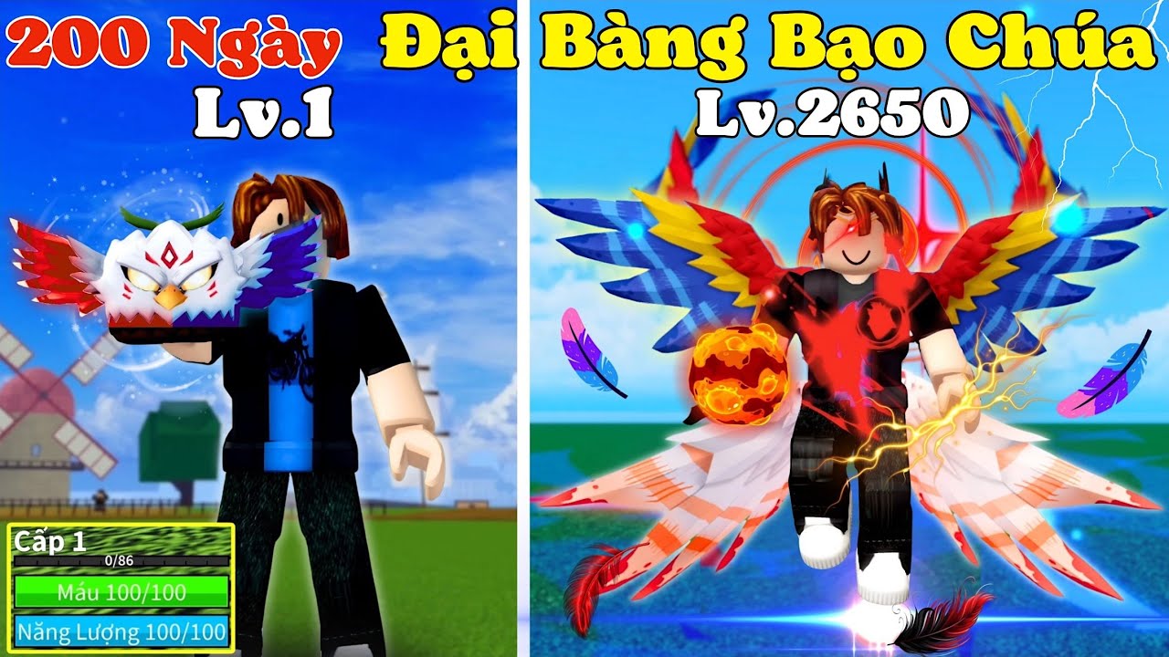 [BloxFruit] 200 Ngày Thức Tỉnh Sức Mạnh Đại Bàng V2 Lấy Tất Cả SECRET EAGLE Siêu Mạnh
