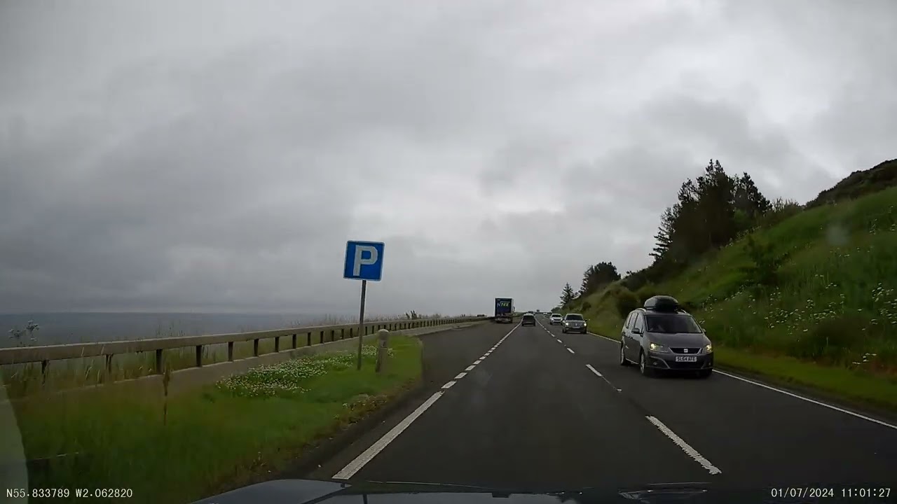 Scotland/England by Road - Edinburgh to Newcastle - Video 5 - A1 Houndwood to Berwick via border